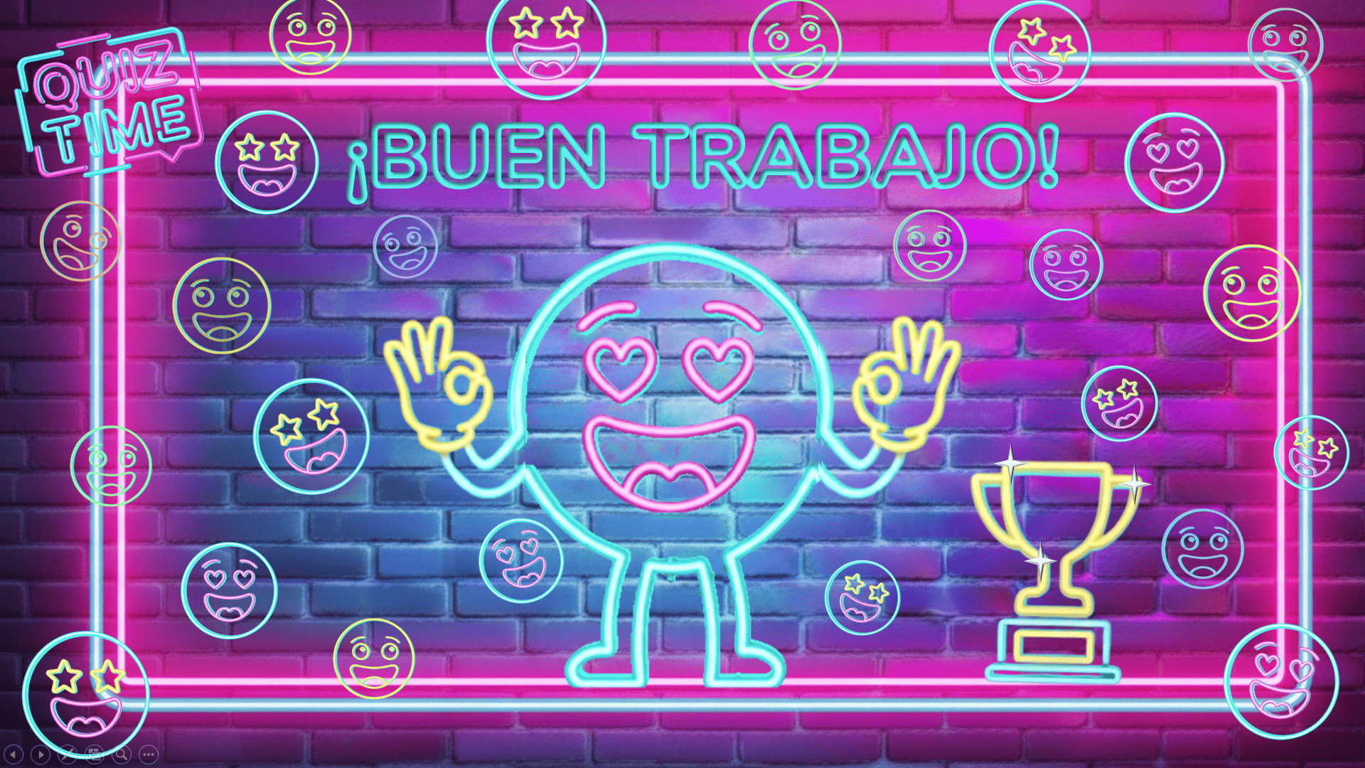 Diseño Night | Emojis Neón | Felicitación