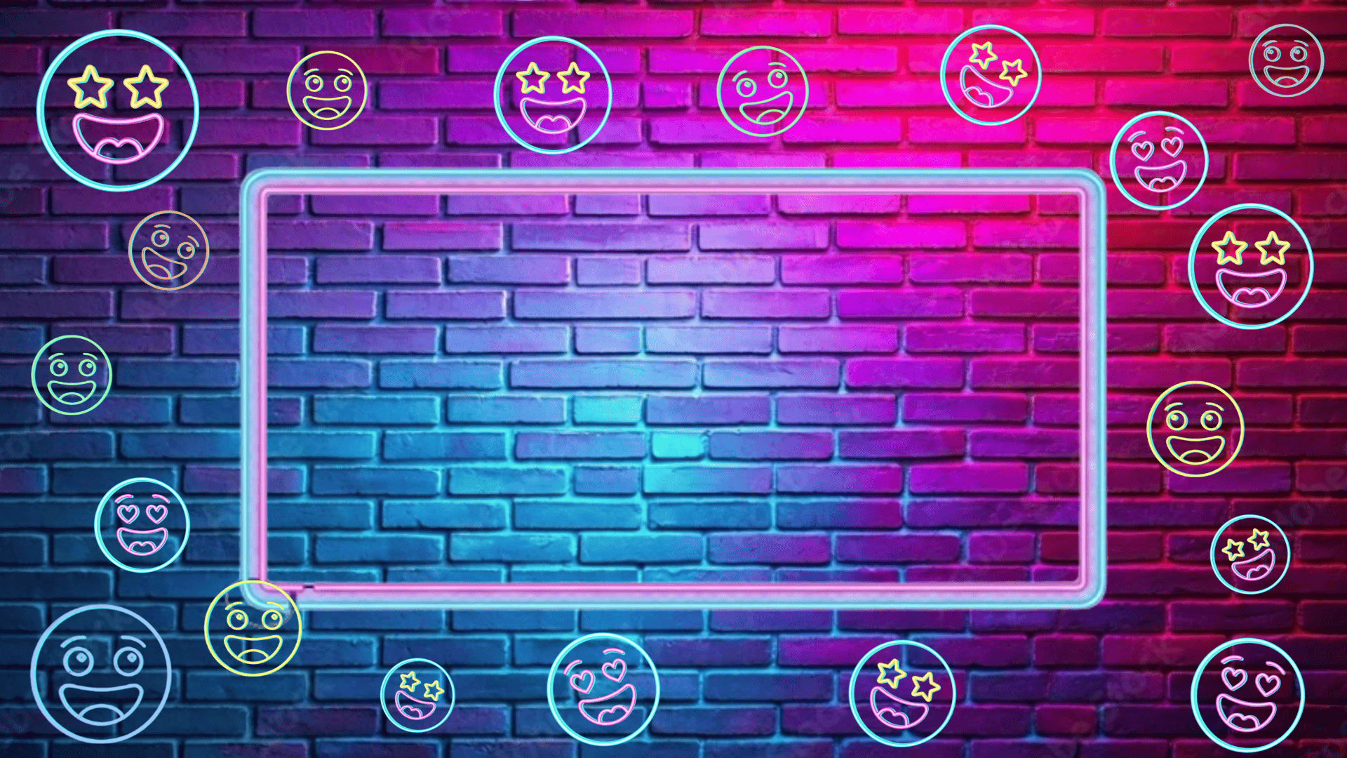 Cartel con emojis de Neón 