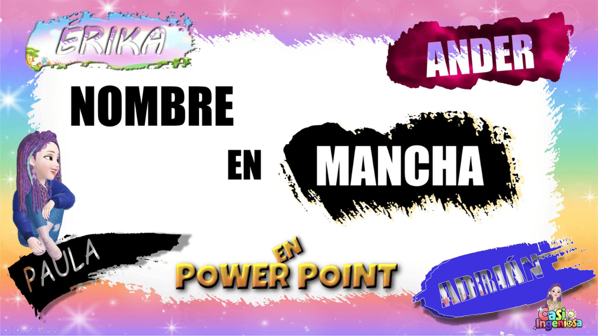 Editar nombre en mancha / PowerPoint